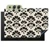 Abstract - Patroon - Zwart Inductie beschemer met haakjes klein 777 -3d