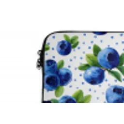 Bessen - Patroon - Blauw laptophoes neopreen klein 279 -detail