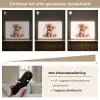 Hond - Bloemen - Roze - Meisjes - Kind Light Box met batterij (Wandlamp kind) middel -USP_dimbaarNL