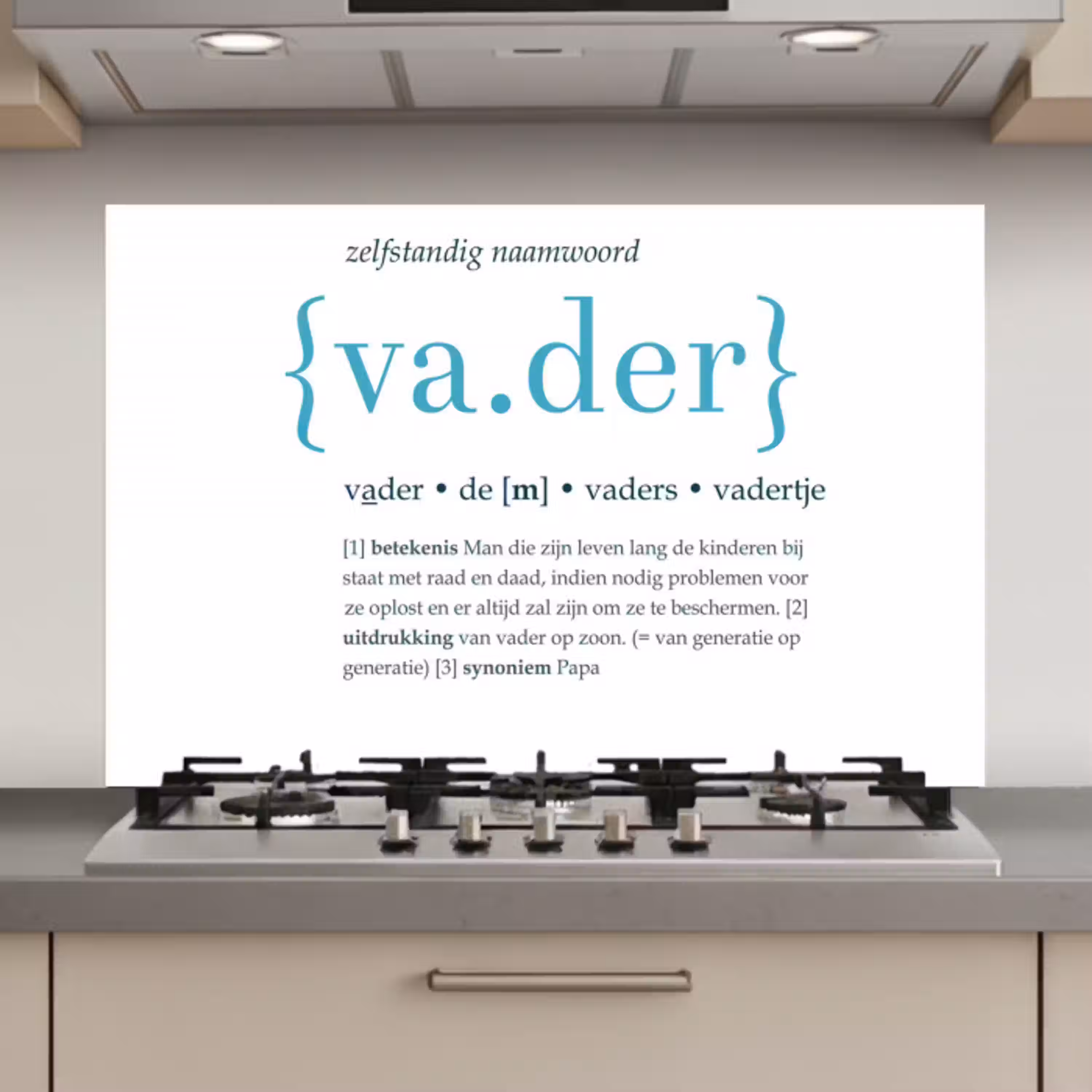 Quotes - Vader definitie - Spreuken - Woordenboek keuken achterwand spatscherm klein -3d_website