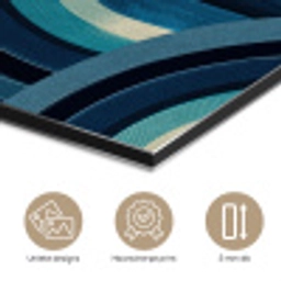 Bogen - Geometrisch - Patroon - Blauw - Retro aluminium wit klein 46 -closeup_NL