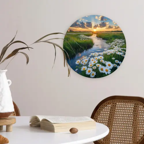 Beekje - Landschap - Margriet Wandcirkel plexiglas klein -sfeer4