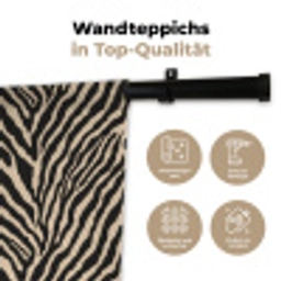 Zebra - Klassiek - Zwart Wandkleed katoen klein 269 -tsfeer2_DE