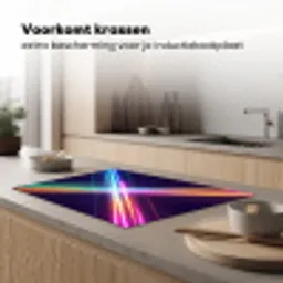 Kruisen - Lasterstralen - Neon Inductie beschermer vinyl 3mm klein -sfeer1