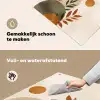 Vormen - Rond - Bladeren - Beige Inductie beschemer met haakjes klein -ky-schoon-nl