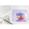 Eend - bril - Pastel muismat rubber klein -witbureau