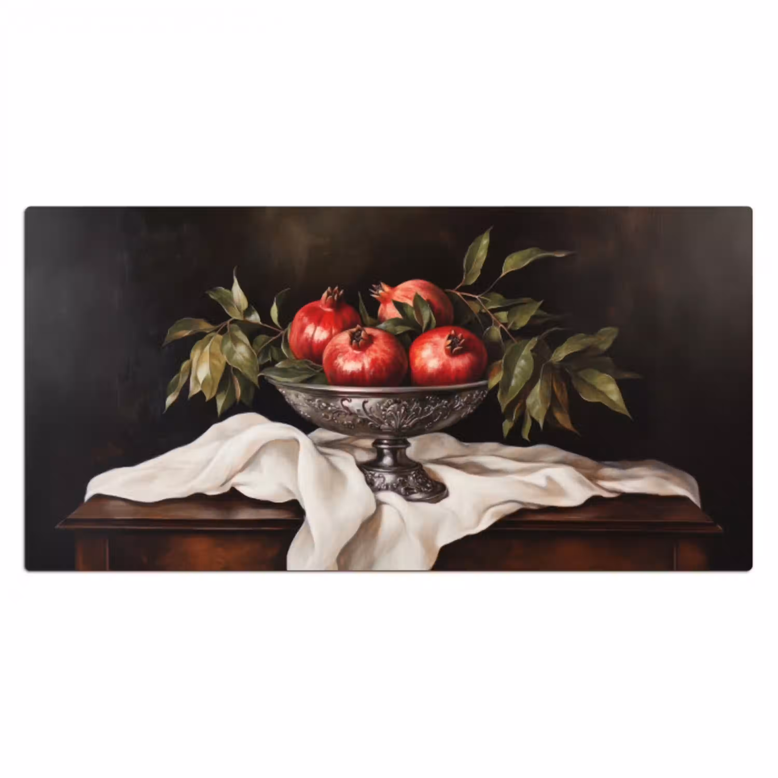 Granaatappels - Klassiek - Vintage Muismat XXL klein -3d_leeg
