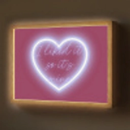 I liked it so it's mine - Neon hart - Roze Light Box met batterij (Wandlamp) middel -z3d_website