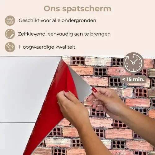 Oud - Stenen - Muur keuken achterwand spatscherm klein 900 -spatscherm_NL