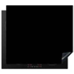 Effen Zwart Inductie beschermer vinyl 3mm middel -3d