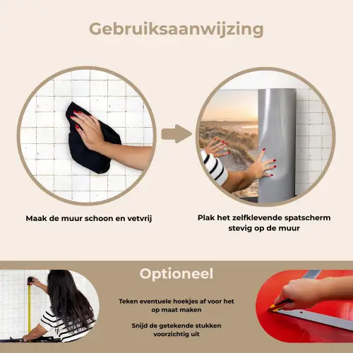 Duinen - Strand - Zee keuken achterwand spatscherm klein -gebruiksaanwijzing_NL