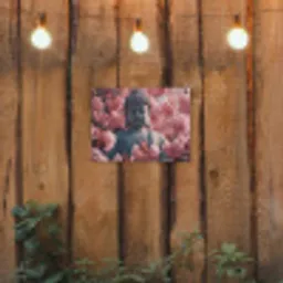 Boeddha tussen de kersenbloesems tuinposter los doek klein -sfeer1