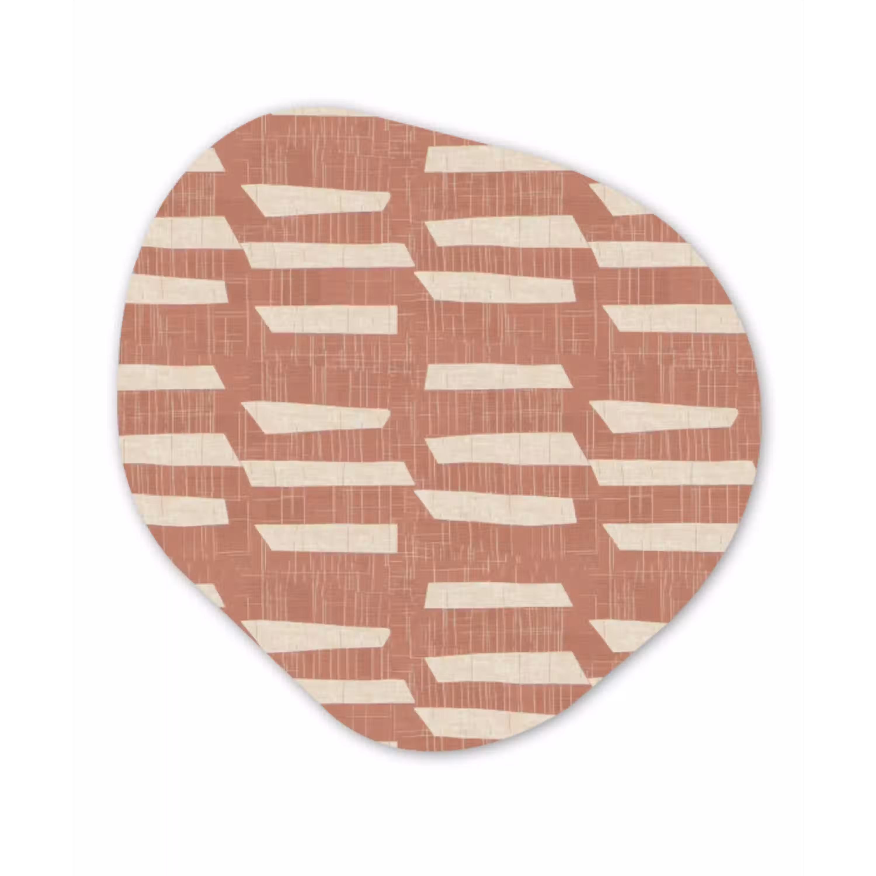 Terracotta - Abstract - Textuur - Patroon Wandcirkel Organisch Plexiglas middel 850 -3d