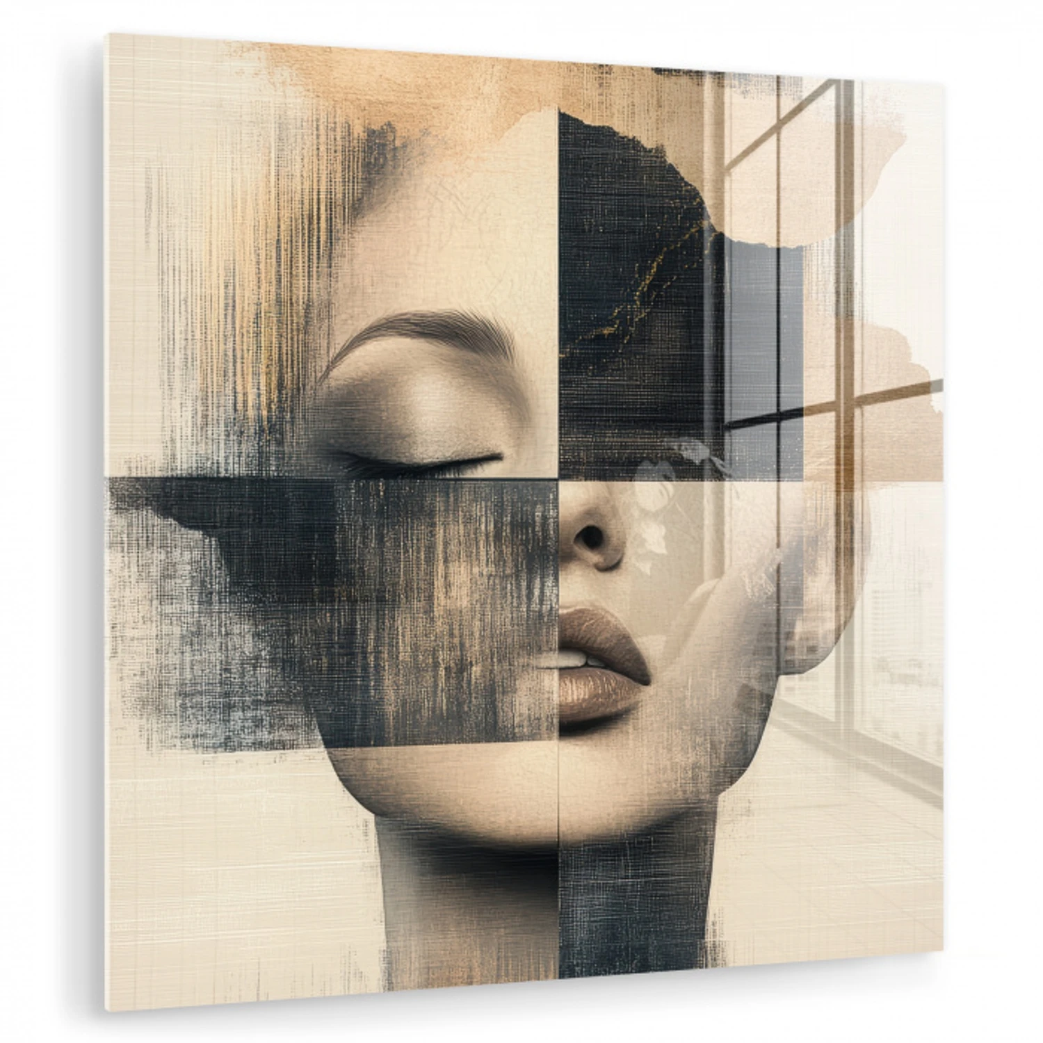 Goud - Vrouw - Rechthoeken plexiglas 5mm klein -zzzproduct_nieuw