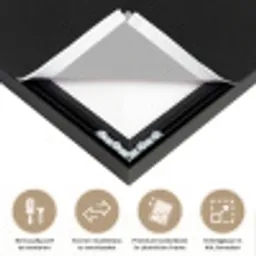Maan - Hemel - Zwart - Schaduw Textielframe zwart klein -USP_closeupNL