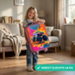 Monstertruck - Verfspatten - Kleurrijk - Explosie Kinderkoffer - Roze klein -sfeer2_NL