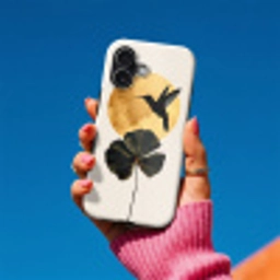 Zwarte kolibrie - Bloem - Gouden cirkel Toughcase MagSafe Apple iPhone 17 klein -Sfeer1V