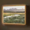 Berglandschap - Rivier - Bos Light Box met batterij (Wandlamp) middel -z3d_website
