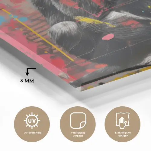 Graffiti - Chimpansee - Dieren - Street art - Banksy plexiglas 5mm klein -sfeer2