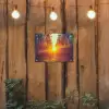 Zonsondergang - Bomen - Bos - Natuur tuinposter los doek klein -sfeer1