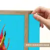 Drakenfruit - Blauw - Levendig Light Box met batterij (Wandlamp) middel -USP_websiteprintNL