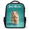 Hamster - Wortel - Dier Rugzak - Zwart middel -3d