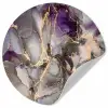 Goud - Paars - Marmer Wandcirkel behangsticker klein -3d