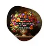 Kleur - Bloemen - Vintage - Bloemenvaas Wandcirkel Organisch Plexiglas middel -3d