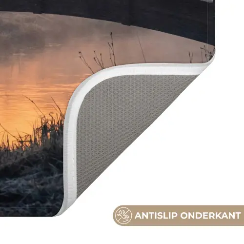 Brug - Mist - Bomen - Water WCmat klein -USP_AntislipNL