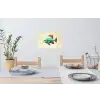 Schubben - Vis - Mint - Minimalistisch Muursticker klein -eettafel