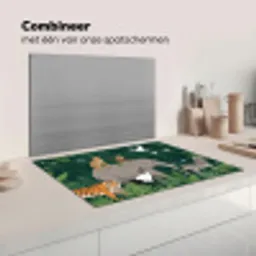 Tropisch - Jungle -  Groen Inductie beschermer vinyl 3mm klein -wsfeer7_website