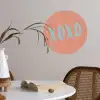 XOXO - Blauw - Perzikkleur Wandcirkel behangsticker klein -sfeer3
