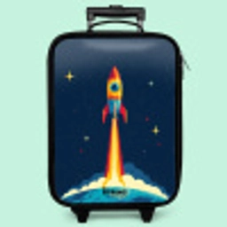 Planeet - Raket - Sterren - Donkerblauw Kinderkoffer - Zwart klein -zzz_website3d_nbs2