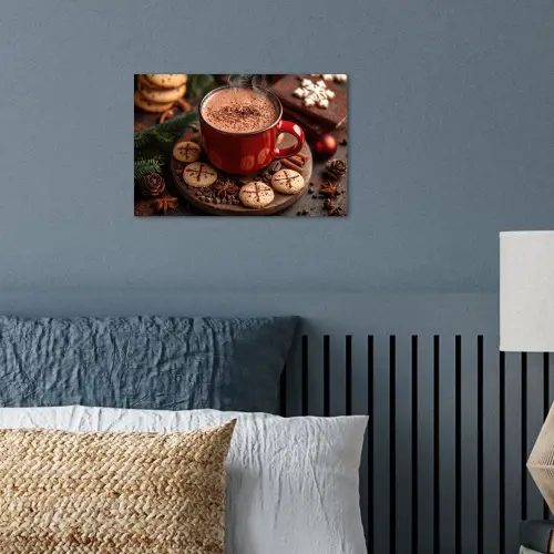 Chocolademelk - Mok - Winter - Kerst - Gezelligheid poster papier klein -sfeer2