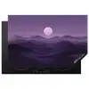 Heuvels - Paars - Mist - Zon Inductie beschermer vinyl 3mm klein -3d