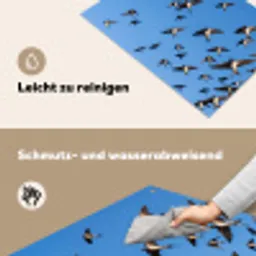 Zwaluwen - Vliegen - Blauw Inductie beschemer met haakjes klein -ky-schoon-de