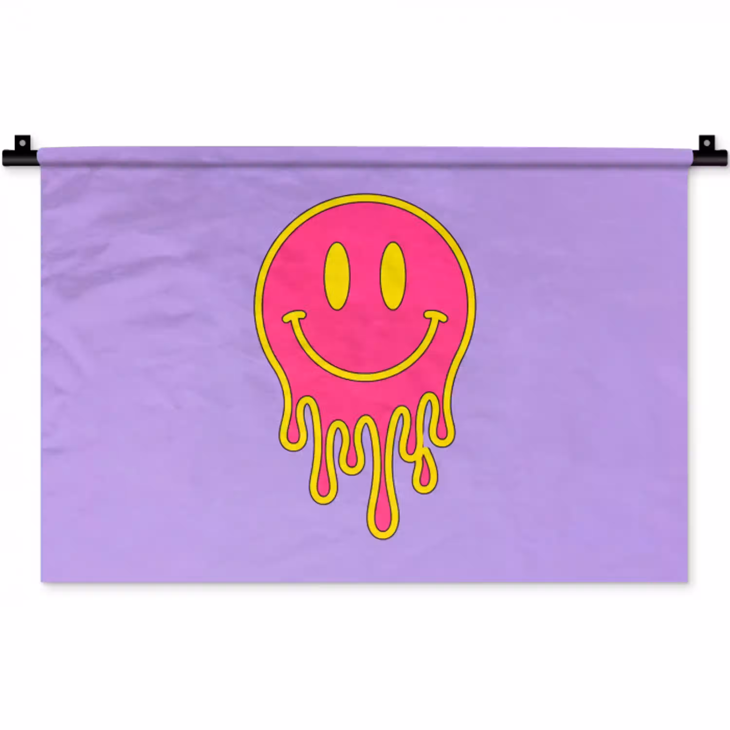 Smiley - Drip - Neon Wandkleed katoen klein -zz3d