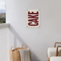 Red - Cake - Decoratie - Eten tuinposter los doek klein -sfeer8
