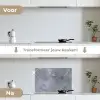 Wolken van Beton keuken achterwand spatscherm klein -voor_na_NL
