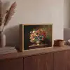 Kleur - Bloemen - Vintage - Bloemenvaas Light Box met batterij (Wandlamp) middel -sfeer2