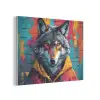 Graffiti - Wolf - Street art - Blauw PET vilt klein -3d