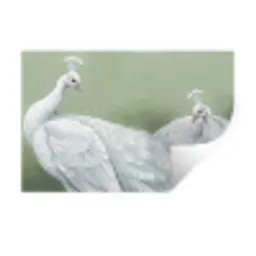 Pauwen - Wit - Natuur - Groen Muursticker klein -3d