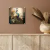 Pauw - Pauwenveren - Bloemen - Vogels - Botanisch plexiglas 5mm klein -sfeer5