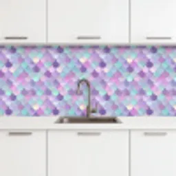 Dromerig - Zeemeermin - Pastel keuken achterwand 2 middel 871 -3d