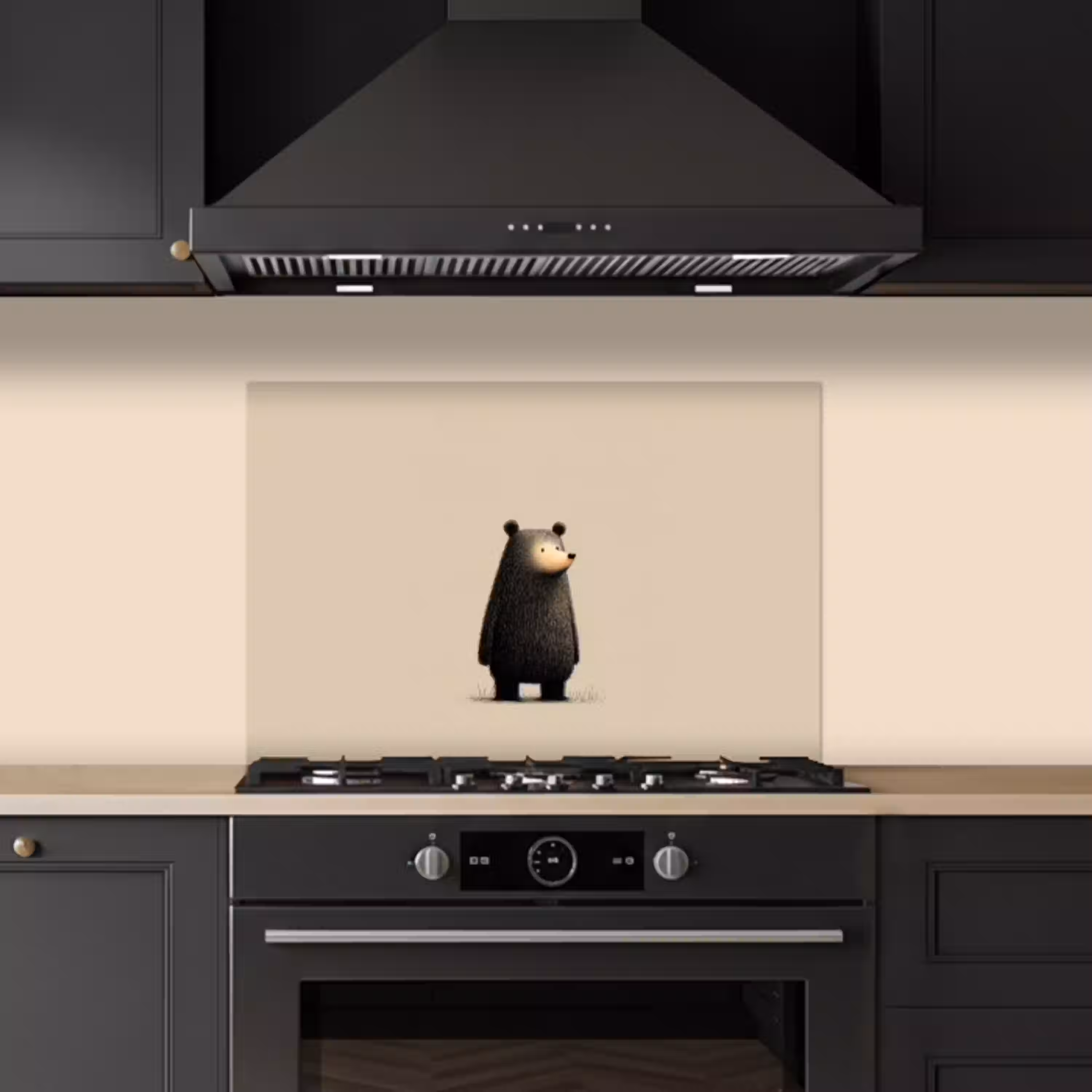 Beer - Donkerbruin - Minimalistisch keuken achterwand spatscherm klein -sfeer1