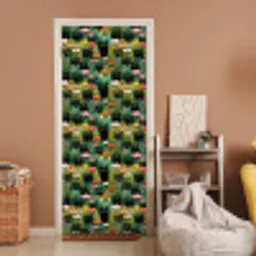 Katten - Bloemen - Kleurrijk deurposter klein 289 -sfeer1
