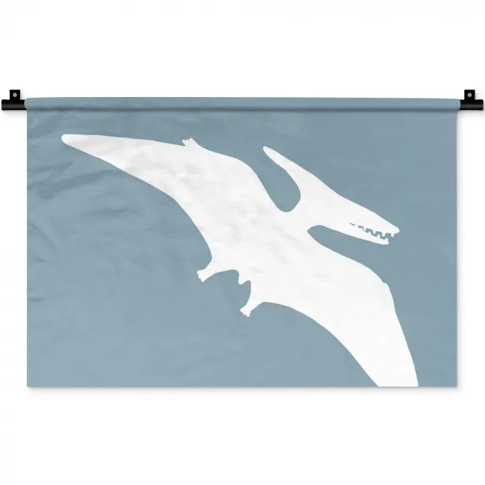 Dino - Pteranodon - Dinosaurus - Blauw Wandkleed katoen klein -zz3d