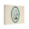 Lijst - Bloemen - Lichtblauw - Illustratie PET vilt klein -3d