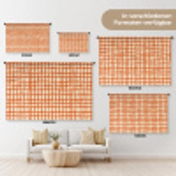 Patroon - Lijnen - Oranje Wandkleed katoen klein 269 -tsfeer8_DE
