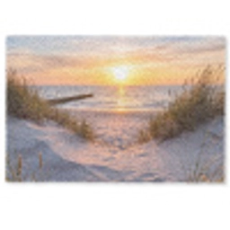 Strand - Zonsondergang - Natuur - Landschap Deurmat klein -zkaufland3d